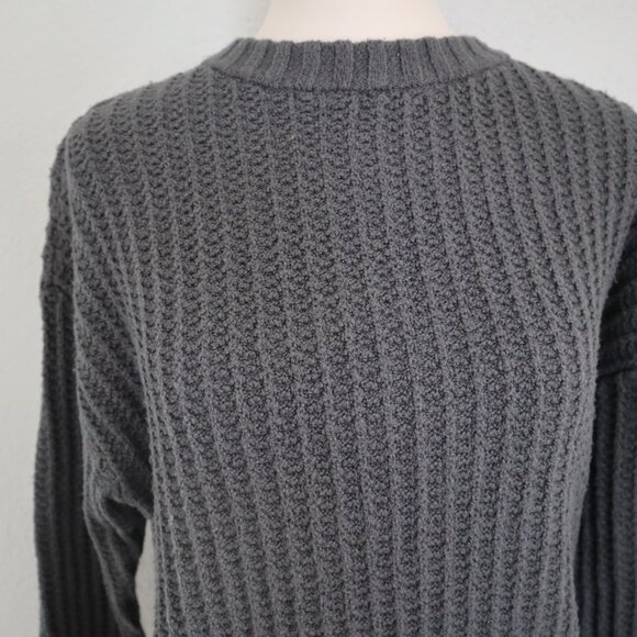 American Eagle Charcoal Chunky Knit Sweater XS - Picture 3 of 5
